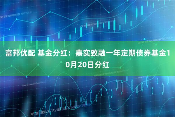 富邦优配 基金分红：嘉实致融一年定期债券基金10月20日分红
